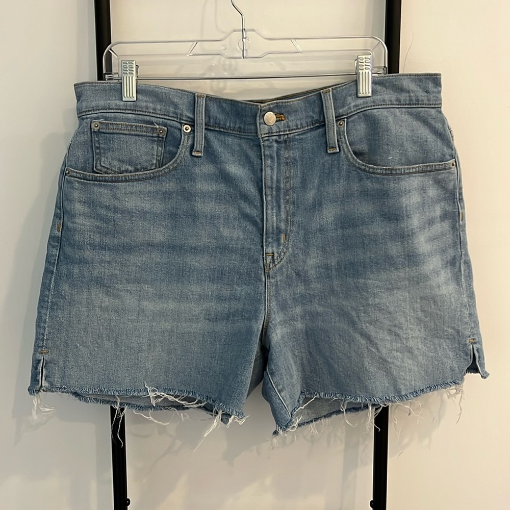 J.Crew Blue Denim Jean Distressed Shorts Women Size 31